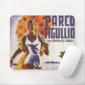 パルコトリオヴィンテージトラベルポスターマウスパッド マウスパッド (マウス)