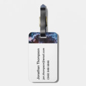 パルサーの中性子星の銀河系のイメージ ラゲッジタグ (裏面縦)