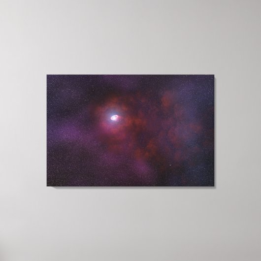 パルサー中性子星からの風。 キャンバスプリント (正面)