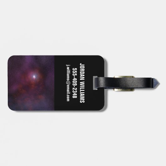 パルサー中性子星からの風。 ラゲッジタグ (裏面横)