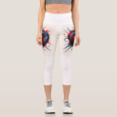 「パルスポップ・アートのカプリレギンス – すべてのステップでアート」 カプリレギンス (正面)