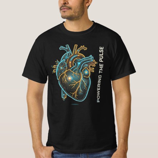 パルス回路ハートギフトを支える Tシャツ (正面)