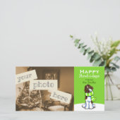 パルティラブラドールスカーフクリスマスグモダンリーン シーズンカード (スタンド正面)