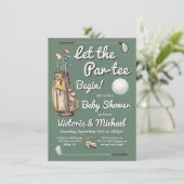 パルティーゴルフベビーシャワー招待状 招待状 (スタンド正面)