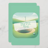 パルティータイムゴルフテーマ誕生日招待状 招待状 (正面/裏面)