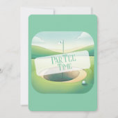 パルティータイムゴルフテーマ誕生日招待状 招待状 (正面)