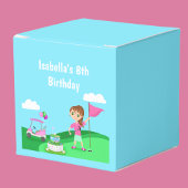 パルティーチビ（小さくかわいく書いた感じ）ガール誕生日ゴルフパーティー フェイバーボックス
