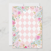 パルティーフローラティー誕生日ガール招待状 招待状 (裏面)