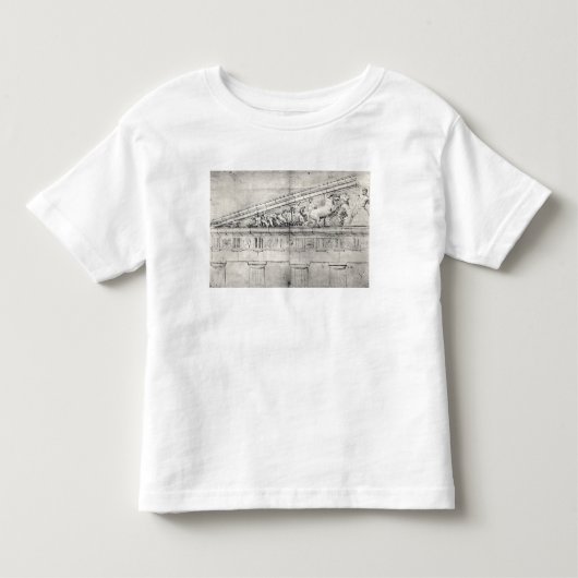 パルテノンからのペディメントの勉強 トドラーTシャツ (正面)