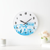 パルテノンのタイムのギリシャの数字及びアクロポリス ラージ壁時計 (ホーム)