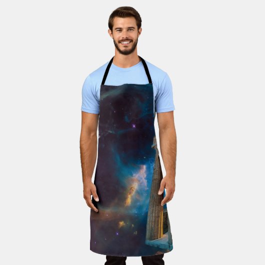 パルテノンアクロポリスギリシャミーツ宇宙 エプロン (着用した状態)