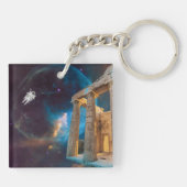 パルテノンアクロポリスギリシャミーツ宇宙 キーホルダー (裏面)
