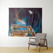 パルテノンアクロポリスギリシャミーツ宇宙 タペストリー (インサイチュ(横))