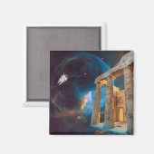 パルテノンアクロポリスギリシャミーツ宇宙 マグネット (正面/裏面)