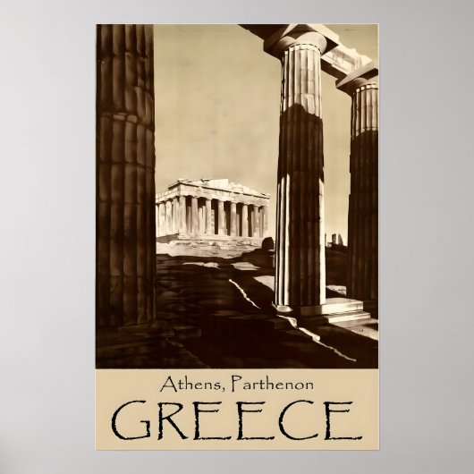 パルテノン神殿 プリント アテネ アート ギリシャ 旅行 ポスター ギリシャ (正面)