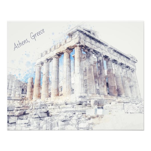 パルテノン・アテネ・ギリシャ写真プリント – 古代遺跡 フォトプリント            (正面)