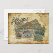 パルテノン・アテネ・ギリシャ・モニュメント旅行はがき ポストカード (正面/裏面)