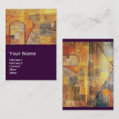 パルナッソス/抽象芸術，紫 名刺 (正面/裏面)