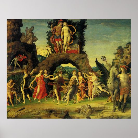 パルナッソス、火星とビーナスby Andrea Mantegna ポスター (正面)