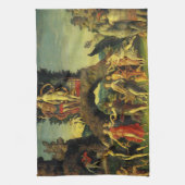 パルナッソス、火星とヴィーナス アンドレア・マンテーニャ作 キッチンタオル (縦)