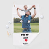 パルフェクトおもしろいパパカスタム写真父の日 ゴルフタオル (インサイチュ)