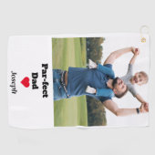 パルフェクトおもしろいパパカスタム写真父の日 ゴルフタオル (横)