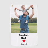 パルフェクトおもしろいパパカスタム写真父の日 ゴルフタオル (正面)