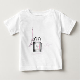 パルフムボトルとエッフェルタワーとロープ ベビーTシャツ