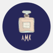 パルフムボトルイラストレーション封筒用シール ラウンドシール (正面)