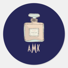 パルフムボトルイラストレーション封筒用シール ラウンドシール