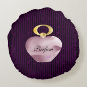 パルフム&パールパープルグリッターストライプラウンドピロー ラウンドクッション (裏面)