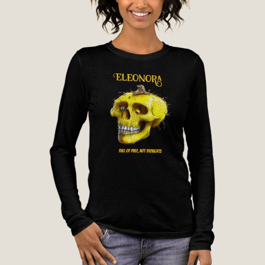 パルプのフル思考ではない黄色のカボチャスカル トライブレンドTシャツ (正面)