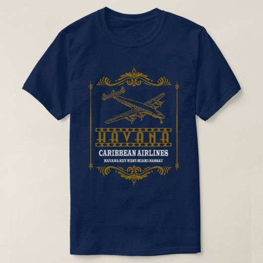 パルプヴィンテージ航空ハバナ航空カリブの航空 Tシャツ (デザイン正面)