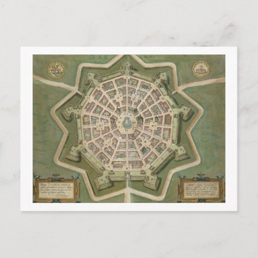 パルマの地図, 'Civitates Orbis Terrarum'からの'G ポストカード (正面)