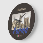 パルマエミリアロマーニャイタリアヴィンテージ記念物 ラージ壁時計 (傾斜)