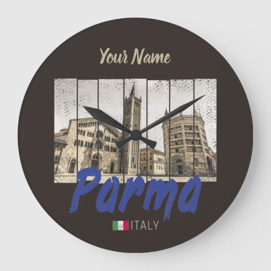 パルマエミリアロマーニャイタリアヴィンテージ記念物 ラージ壁時計 (正面)
