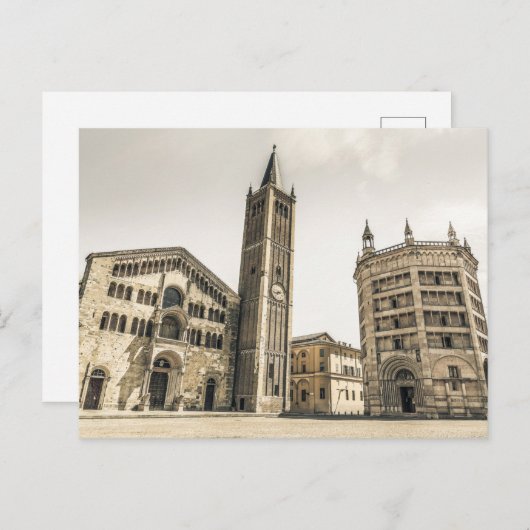 パルマエミリアロマーニャピアッツァデルドゥオモイタリア シーズンポストカード (正面/裏面)