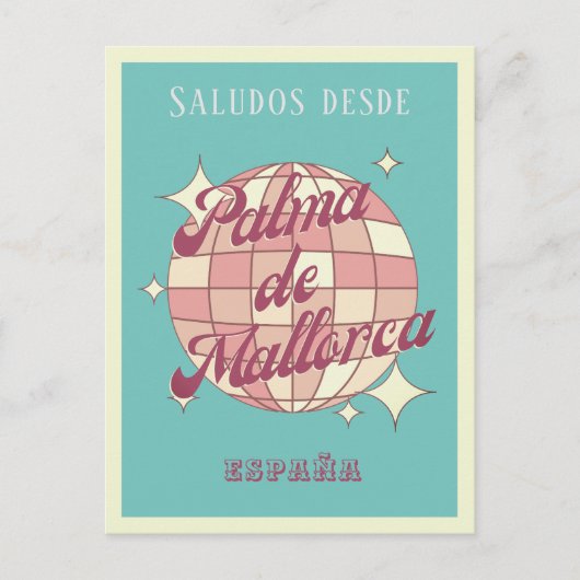 パルマデマヨルカエスパーニャのレトロヴィンテージポストカード ポストカード (正面)