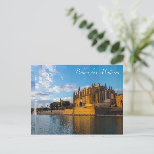 パルマデマヨルカ大聖堂の夕暮れ ポストカード (スタンド正面)