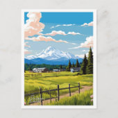 パルマーアラスカアートヴィンテージトラベルイラストレーション ポストカード (正面)