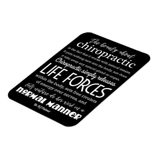 パルマー引用文美しいカイロプラクティック マグネット (左側)