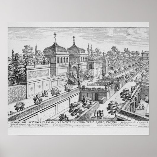 パルマ公の庭はパラティーンの丘にあり ポスター (正面)