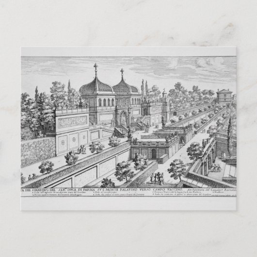 パルマ公の庭はパラティーンの丘にあり ポストカード (正面)