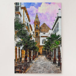 パルマ教会ヌエストラセノラ。スペインのカディス。 ジグソーパズル