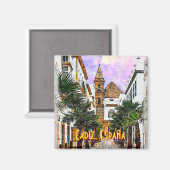 パルマ教会ヌエストラセノラ。スペインのカディス。 マグネット (正面/裏面)