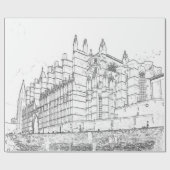 パルマ・デ・マヨルカ大聖堂 – スペイン ラッピングペーパー (フラット)