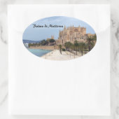 パルマ・デ・マヨルカ大聖堂 – スペイン 楕円形シール (バッグ)