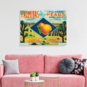 パルミタス洋ナシクラレーベルアンテロープバレー, CA キャンバスプリント (インサイチュ (リビング))