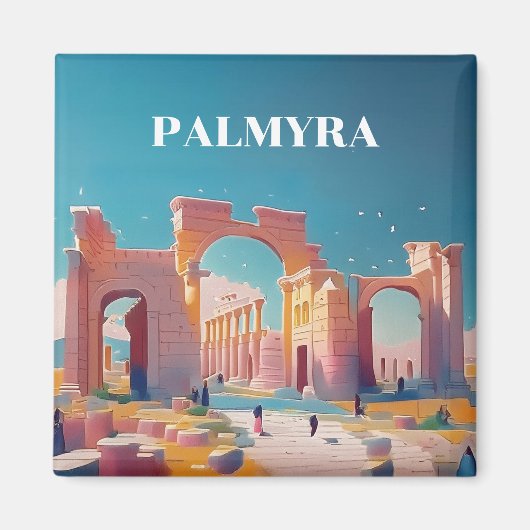 パルミラ・シリア遺跡مدينة تدمر تاريخ سوريا マグネット (正面)