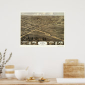 パルミラMOパノラママップ – 1869 ポスター (キッチン)